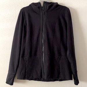 Athleta Black Full Zip Jacket Size L